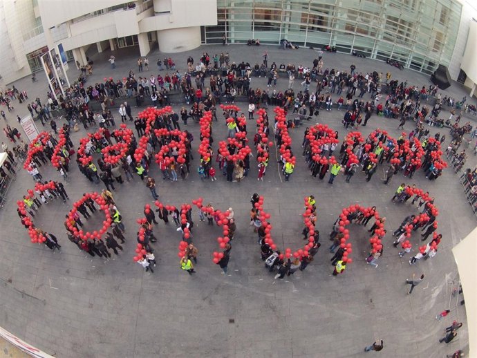 'Muralmob' De Plataforma Per La Llengua Por Sant Jordi