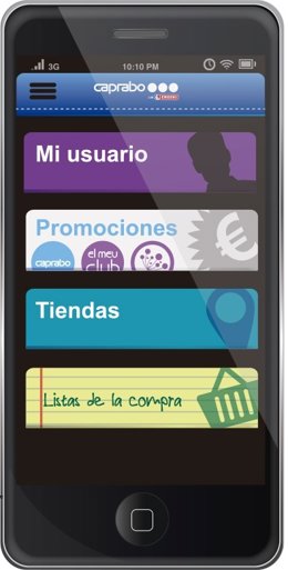Aplicación para teléfonos móviles de Caprabo 