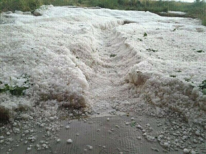 Granizada en Las Cuerlas