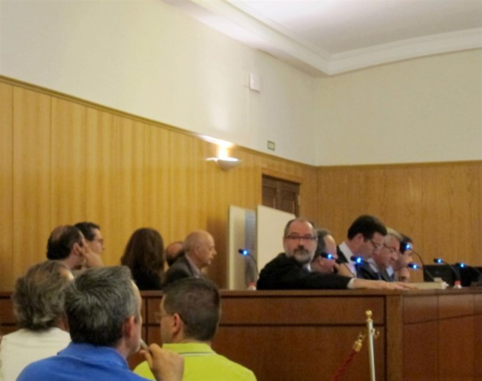 El banquillo de los acusados durante una nueva sesión del juicio.