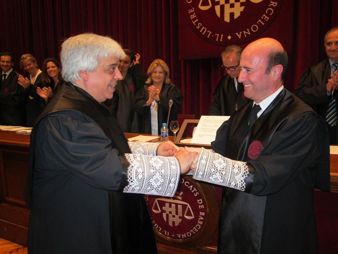 Oriol Rusca y su antecesor Pedro Yúfera, decano del Icab