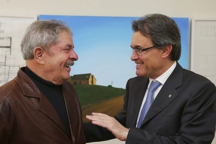 L.I.Lula da Silva (ex pte. Brasil) Artur Mas (pte.Generalitat)