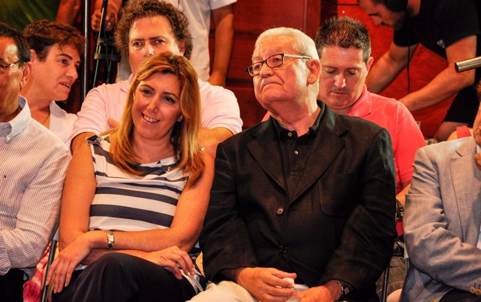 Susana Díaz y Rafael Escuredo en Huelva