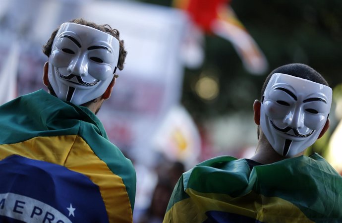 Imagen de la protesta en Río de Janeiro