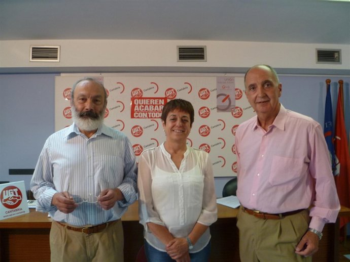 De izquiera a derecha, Juan Diego, María Jesús Cedrún y Luis Ángel Ruiz Cardín