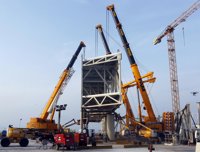 Izada la pieza más importante de la estructura del Centro Botín