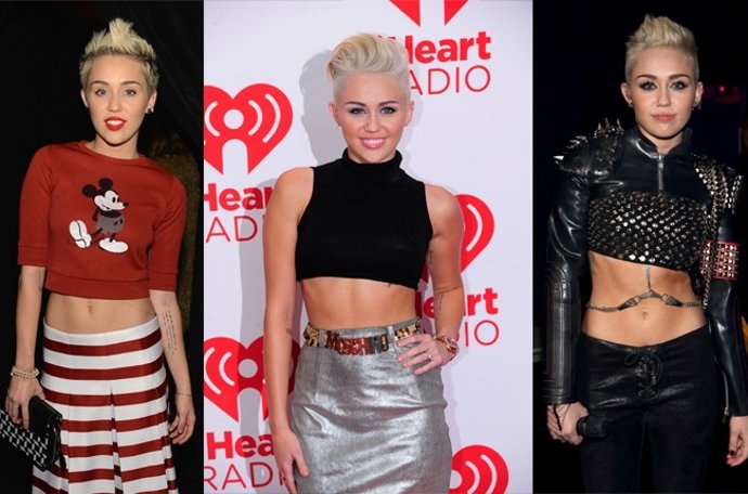 A miley le gusta presumir de vientre plano