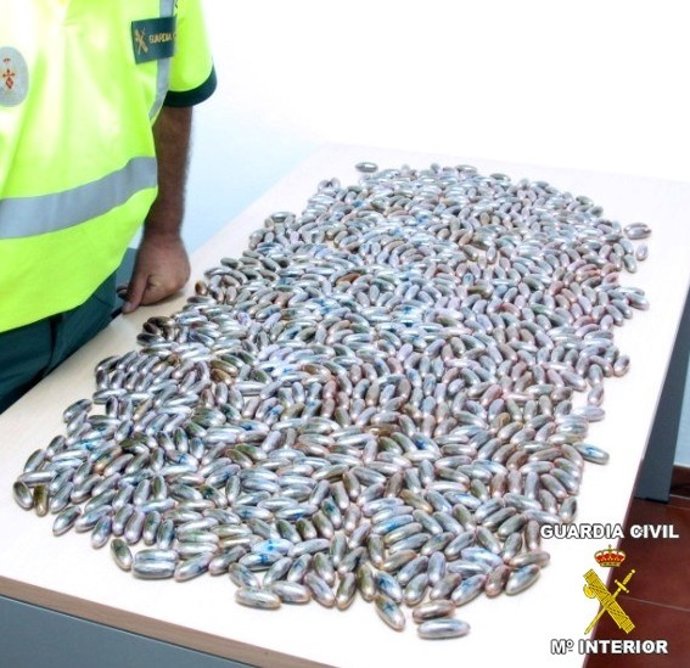 Bellotas de hachis incautadas