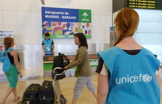 Unicef en Barajas