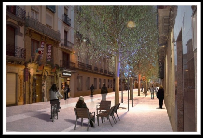 Recreación de la reurbanización y mejora del centro de Huesca