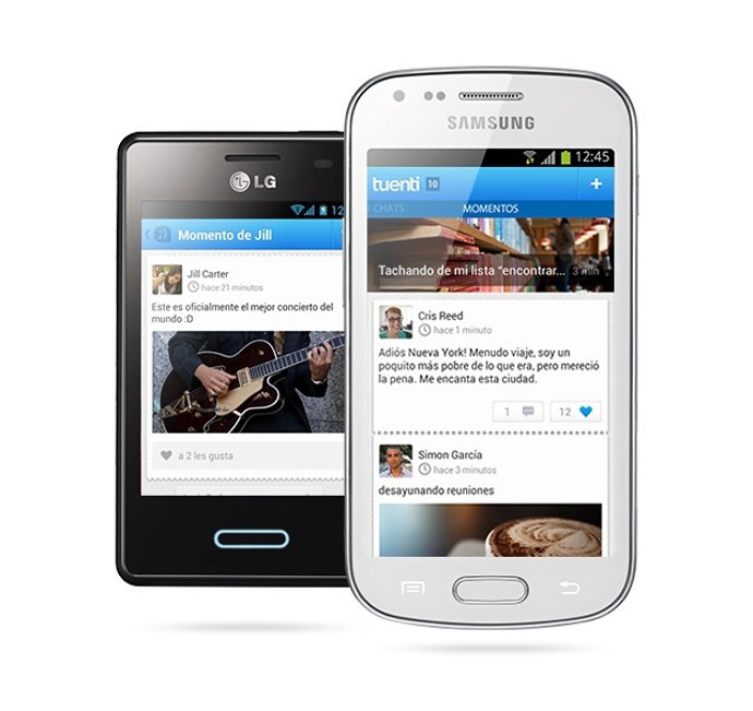 LG Optimus L3 II y Samsung Galaxy Trend Tuenti Móvil