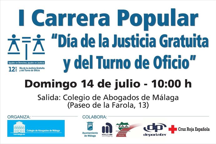 Cartel de la carrera organizada por el Colegio de Abogados