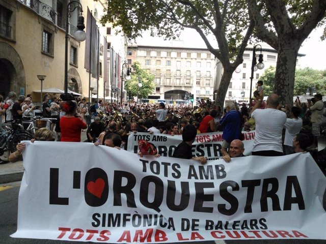 Protesta de la Orquesta Sinfónica de Baleares