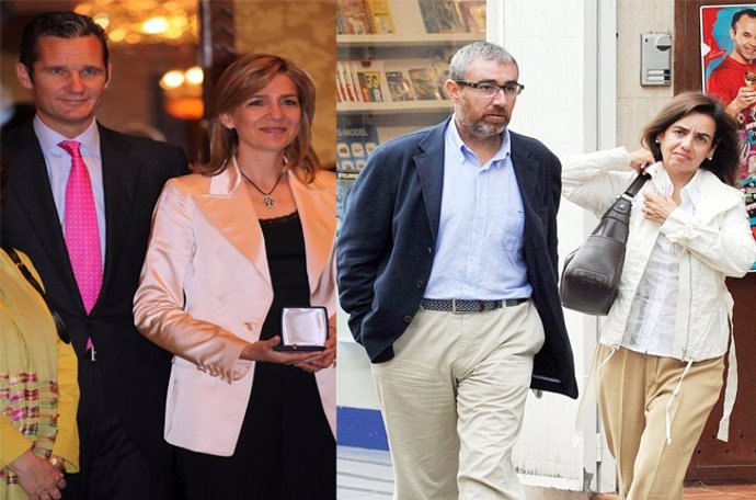 Iñaki Urdangarín, Infanta Cristina, Diego Torres y Ana María Tejeiro