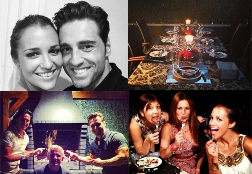 La pareja lo pasa bien con unos amigos