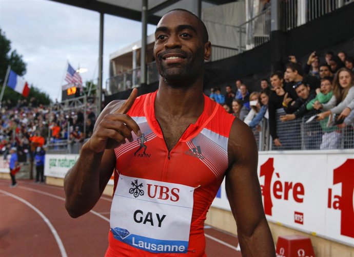 Tyson Gay en la Diamond League de Lausana