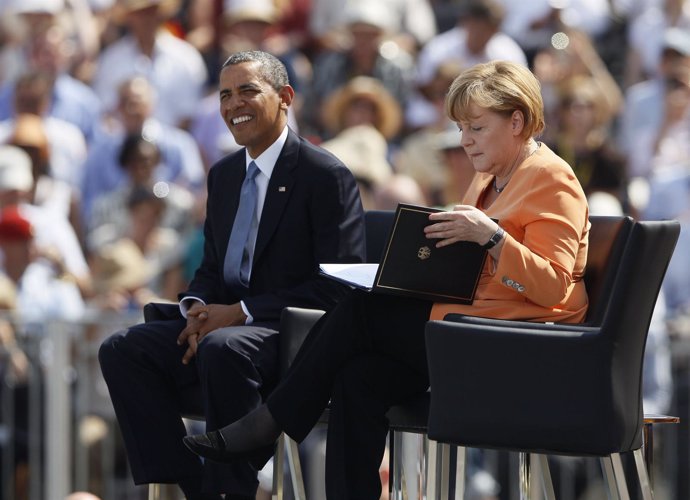 Obama y Angela Merkel en Berlín