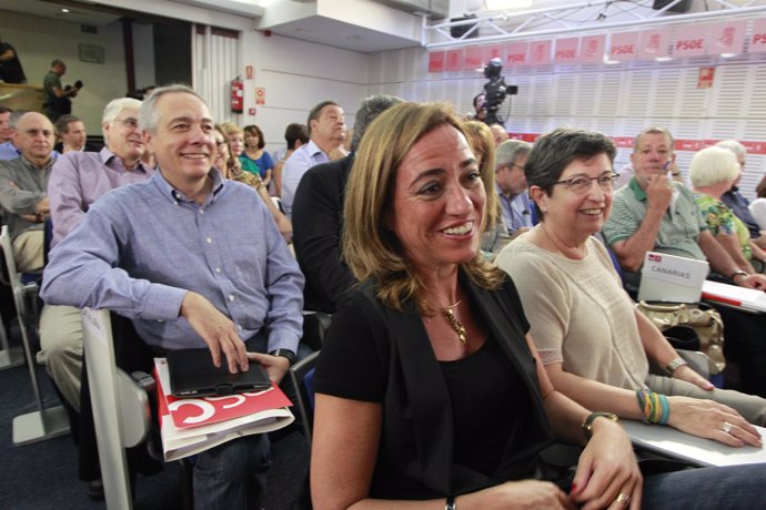 Carme Chacón y Pere Navarro en el Comité Federal del PSOE 