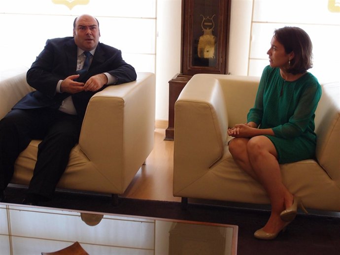 Gamarra e Iglesias, durante su encuentro    