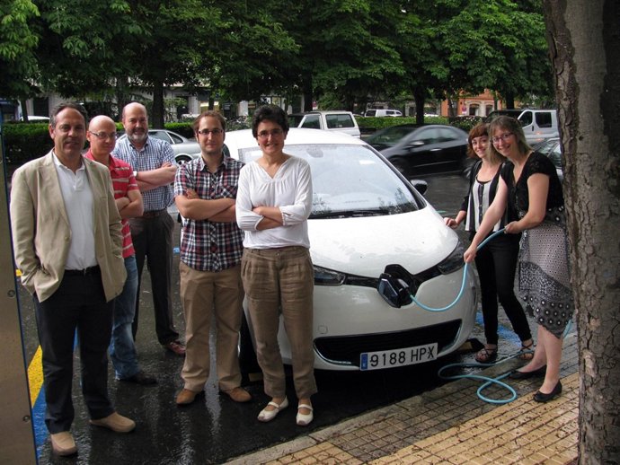 Coche eléctrico del proyecto europeo en el que participa Pamplona.