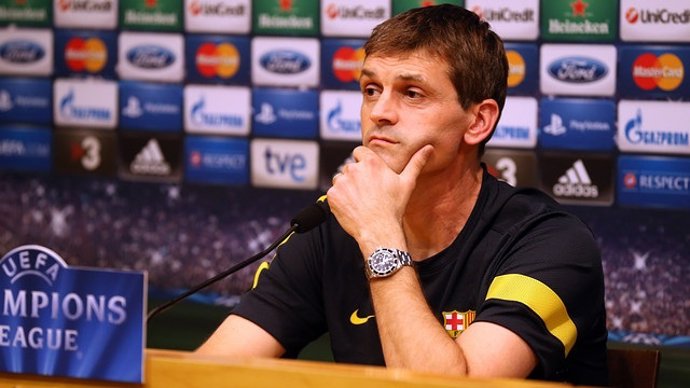 Tito Vilanova en rueda de prensa
