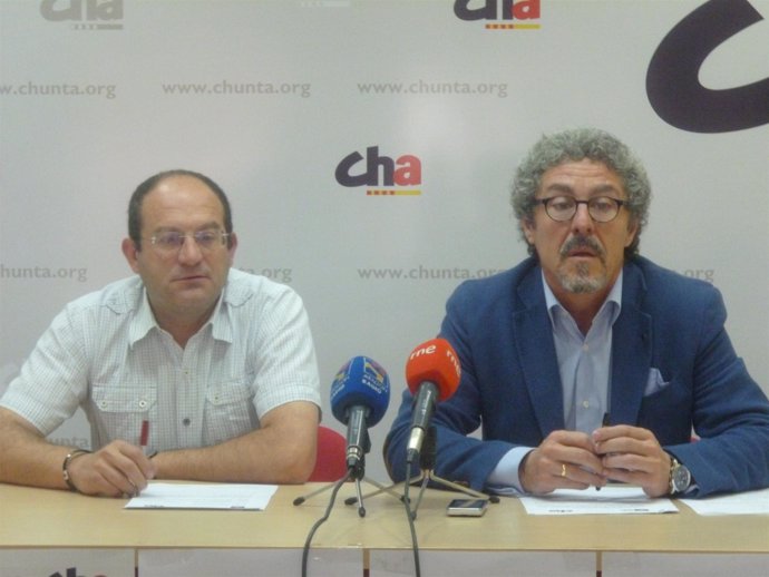 Gregorio Briz en rueda de prensa en Teruel