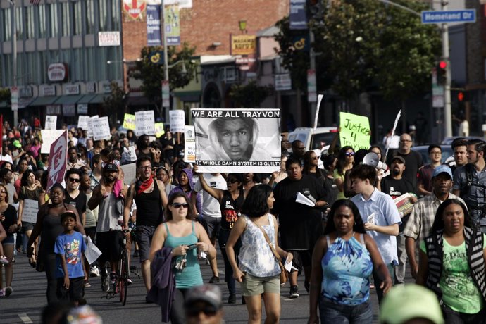 Manifestación contra la absolución de Zimmerman por el asesinato de Martin