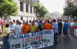 Concentración de trabajadores de Metales Extruidos