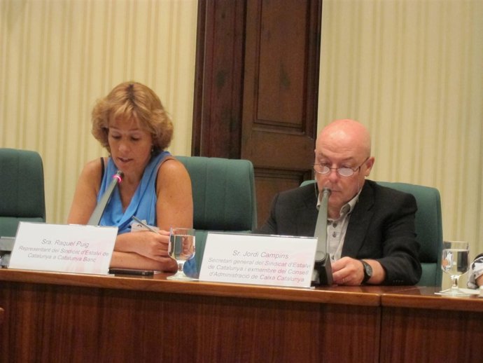 Raquel Puig y Jordi Campins (Sindicat d'Estalvi de Catalunya, SEC)