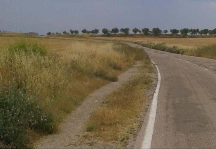 Carretera de Huerrios, en Huesca