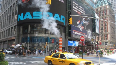 Cartel del Nasdaq en Times Square, Nueva York