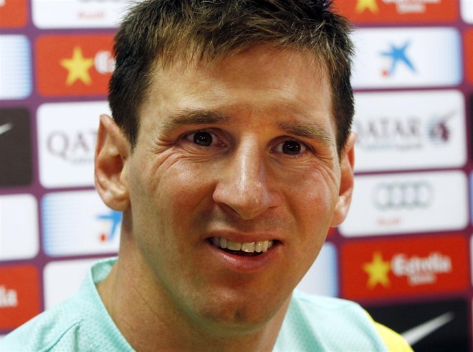 Leo Messi en rueda de prensa