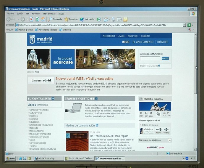 Página web del Ayuntamiento de Madrid