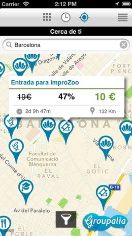 Geolocalización de Groupalia 