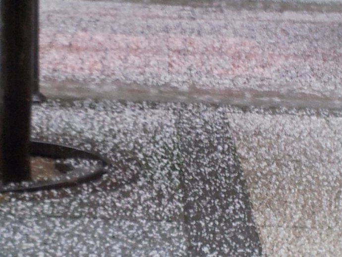 Granizo, temporal en Cantabria