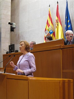 La presidenta, durante su intervención