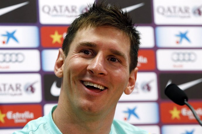 Leo Messi, en rueda de prensa