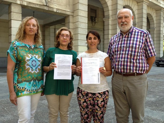 Los portavoces del PP, PA e IU en Alcalá de Guadaíra