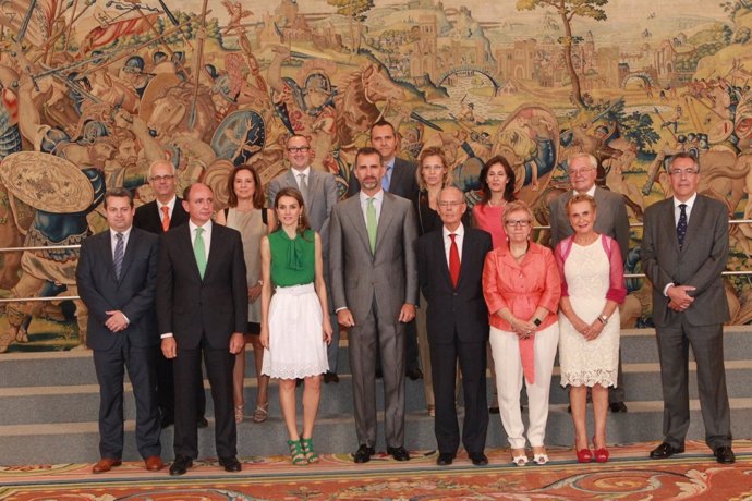 Los Príncipes de Asturias reciben al Comité Ejecutivo de la Comisión Nacional pa