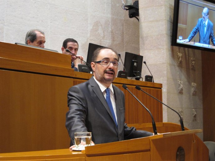 Javier Lambán, en su turno de intervención