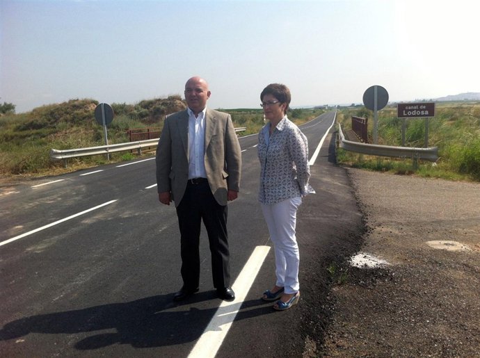 Garrido y la alcaldesa, en la carretera