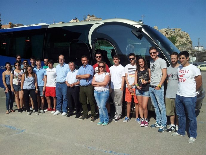 Visita DG Carreteras y alumnos UPCT