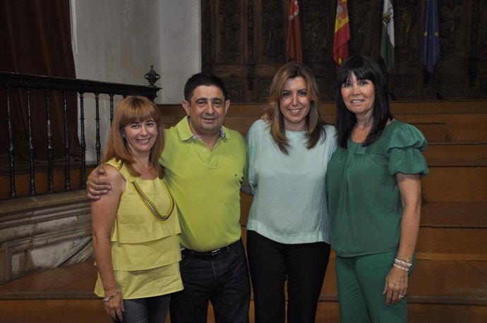 Francisco Reyes, Susana Díaz y Micaela Navarro