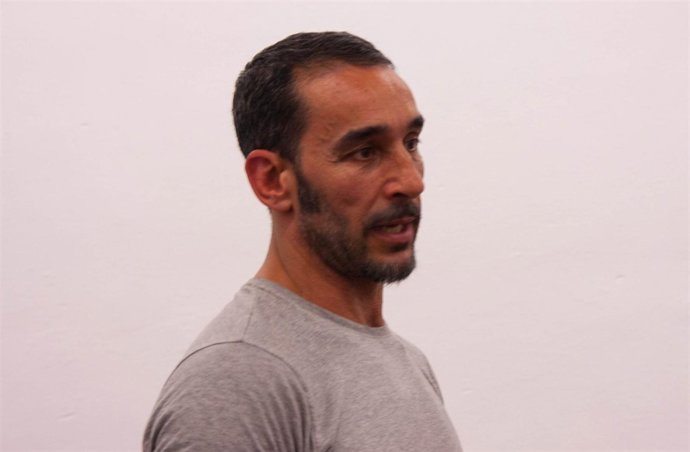 El maquillador Manuel Cecilio Portillo, en un curso de la UPO