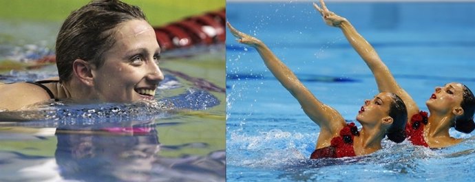 Mireia Belmonte y las chicas de la sincronizada