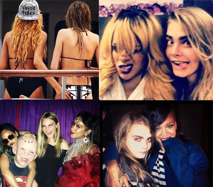 Cara delevigne y Rihanna disfrutan de sus vaaciones