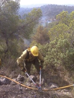 Imagen del incendio en Benaguasil