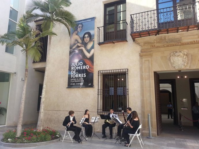 Músicos en el Museo Carmen Thyssen de Málaga