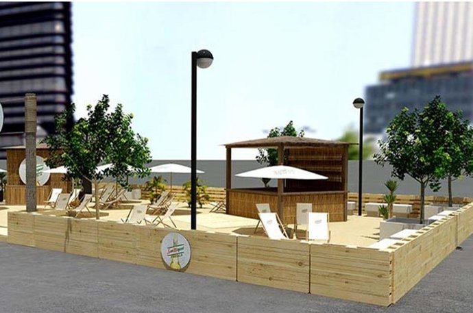 San Miguel pone playa en Madrid