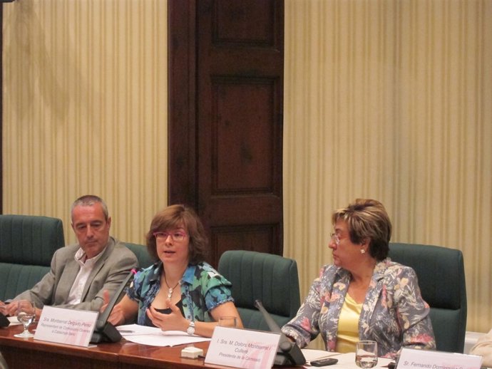 La representante de CC.OO. En Catalunya Banc, Montserrat Delgado